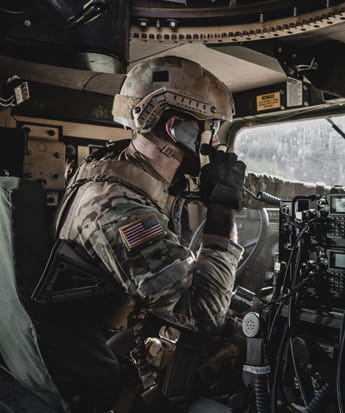 Soldier in airplane