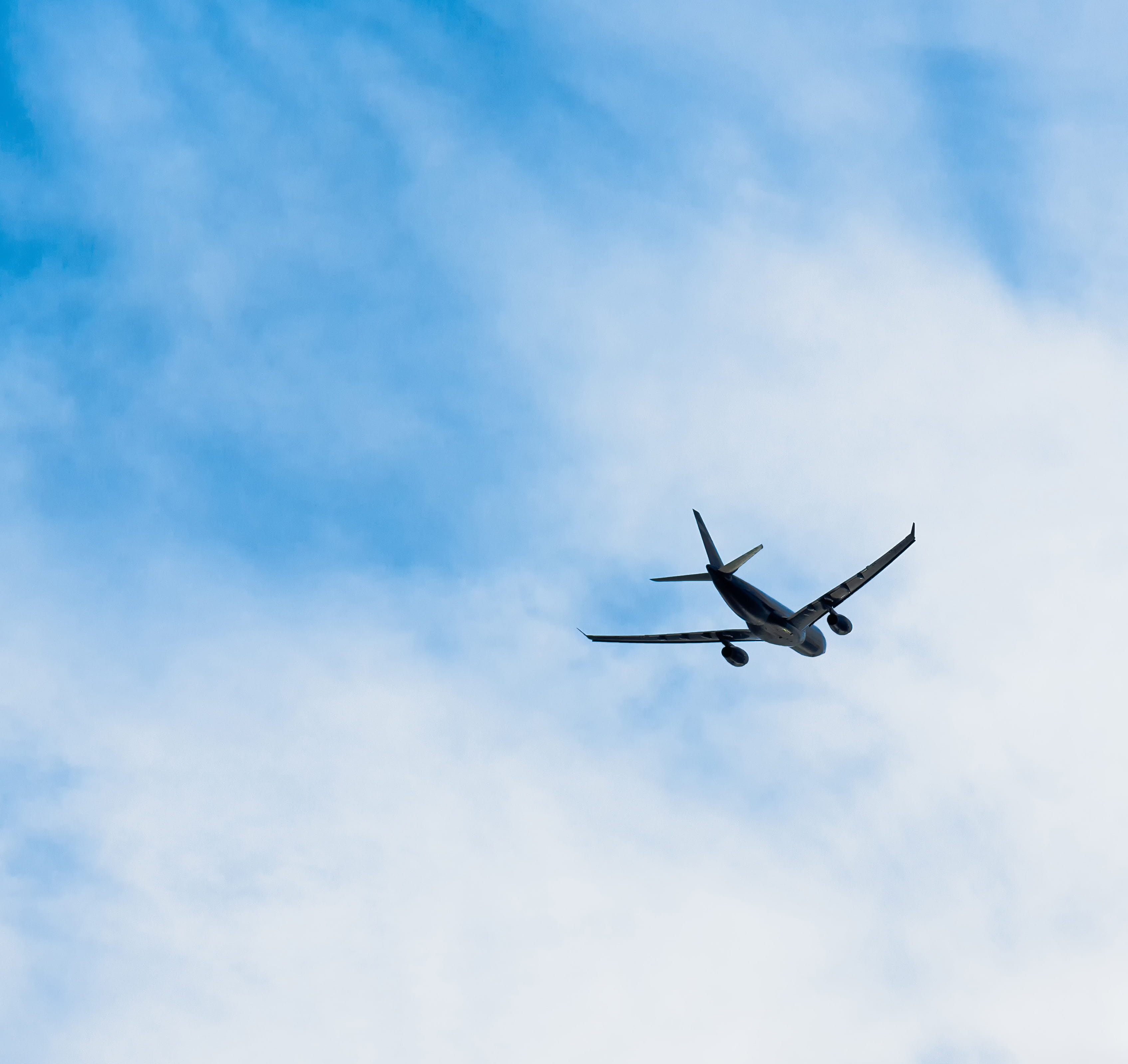 Plane flying in the sky